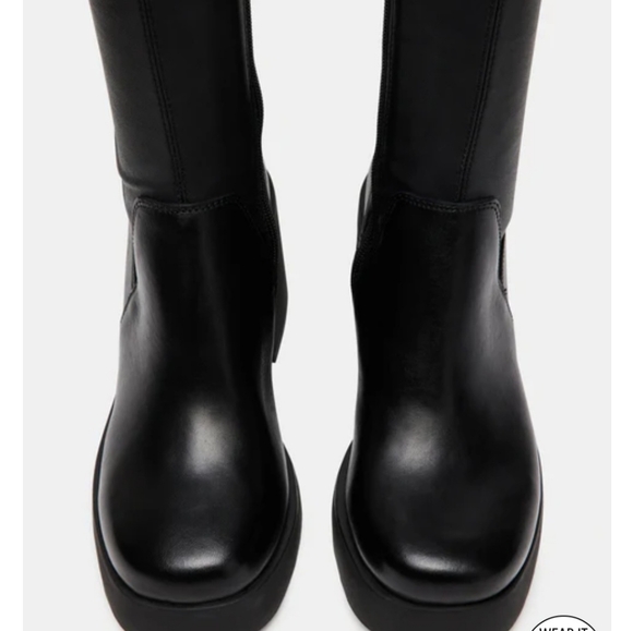 Steve Madden Phoenix Platform Faux Leather Knee High Boots - Picture 5 of 12